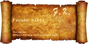 Fecske Kitti névjegykártya